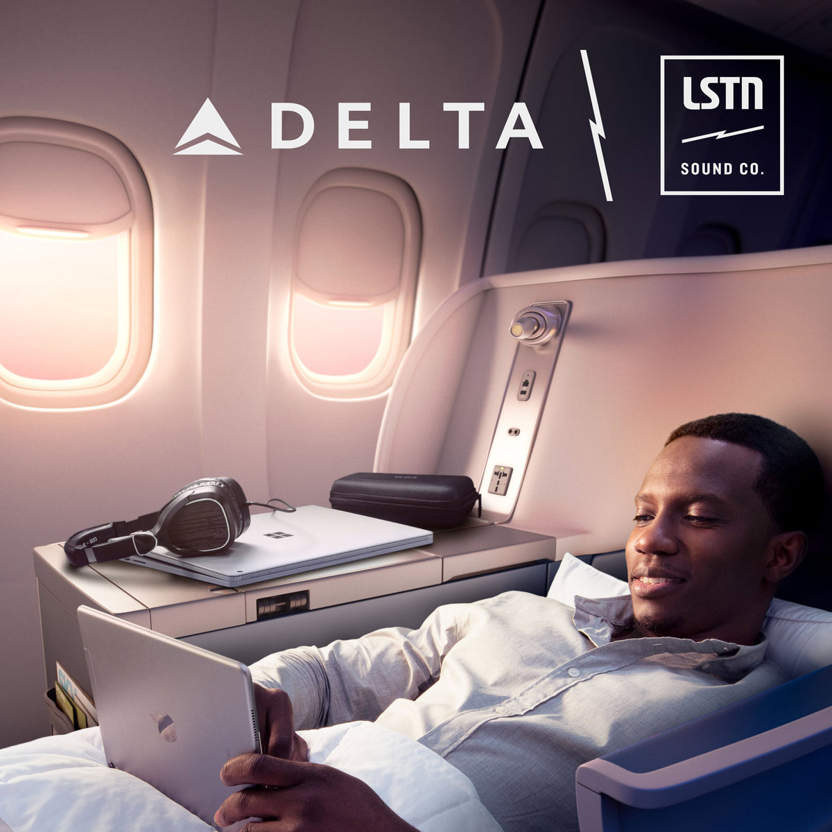 Keep Climbing - LSTN is Delta's New On-Board Headphone Partner!