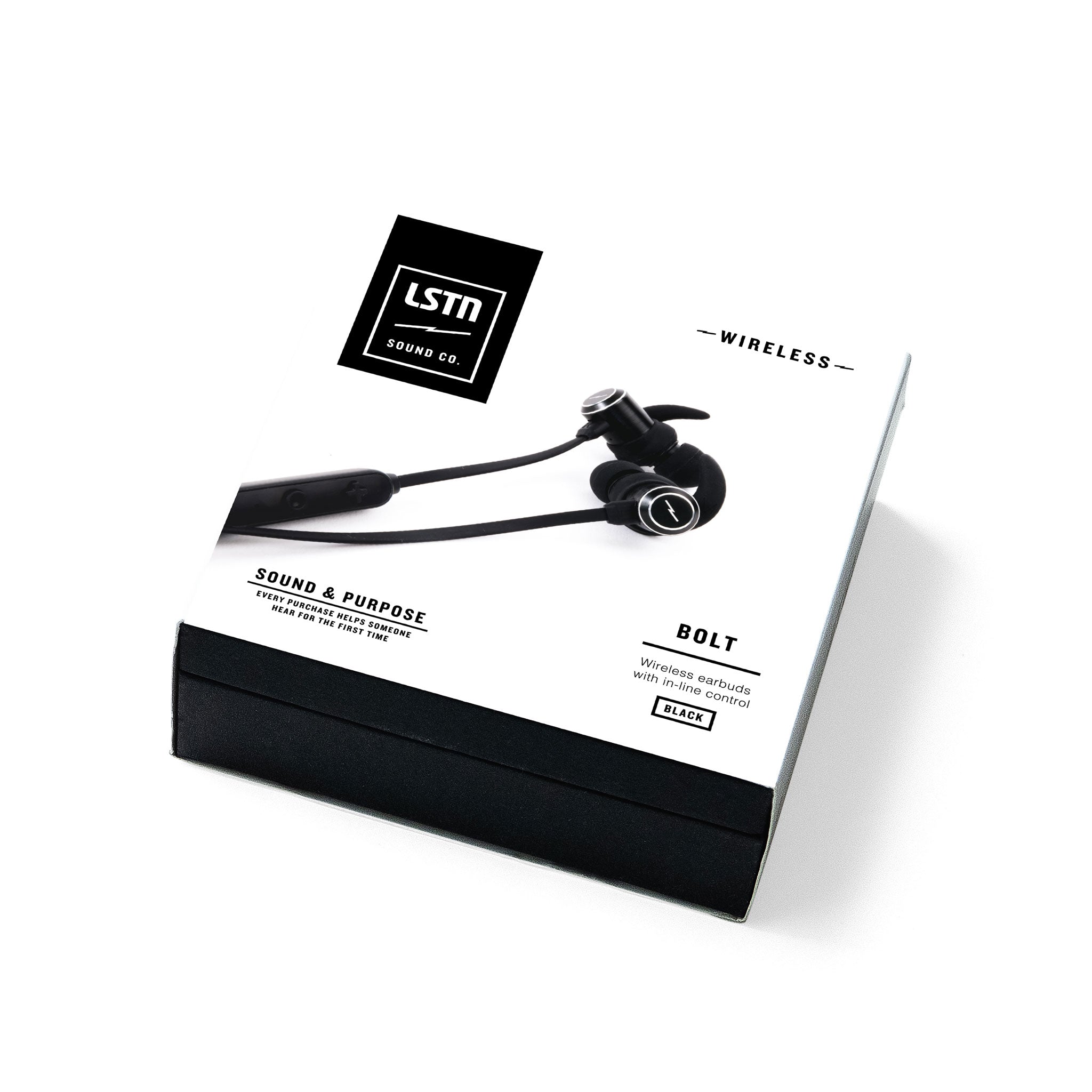 Bolt Wireless Earbuds - Black