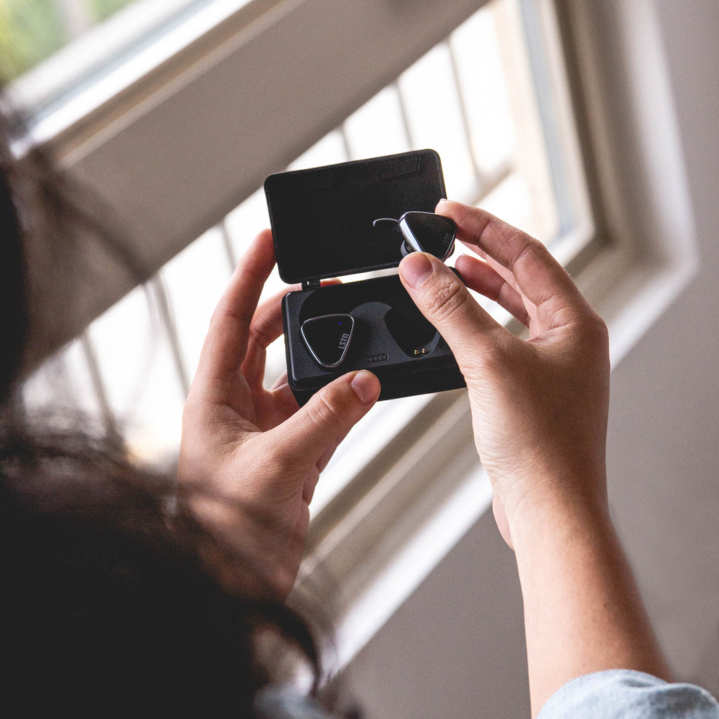 The included charging case automatically senses your earbuds and charges them to full. When removed, they'll automatically pair to the last device used. You'll get over 12 total hours of listening time until you need to recharge the case. 