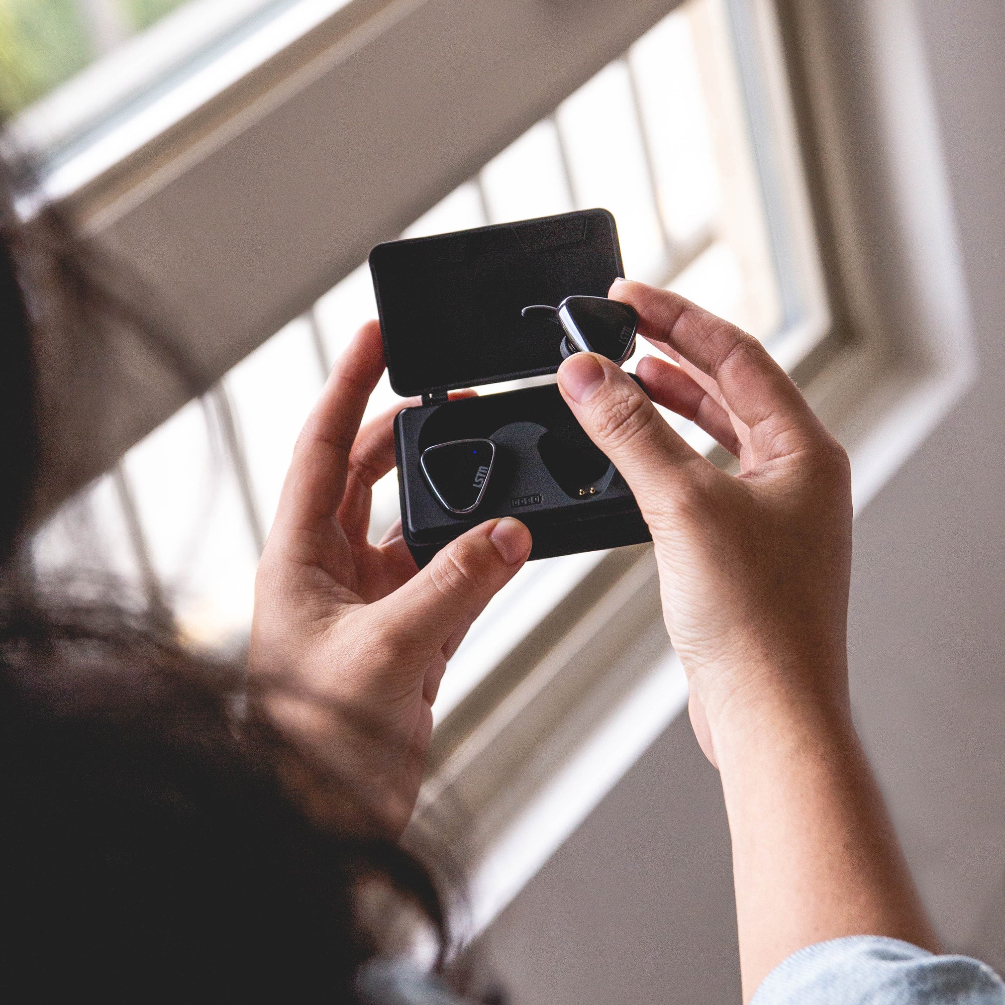 The included charging case automatically senses your earbuds and charges them to full. When removed, they'll automatically pair to the last device used. You'll get over 12 total hours of listening time until you need to recharge the case. 