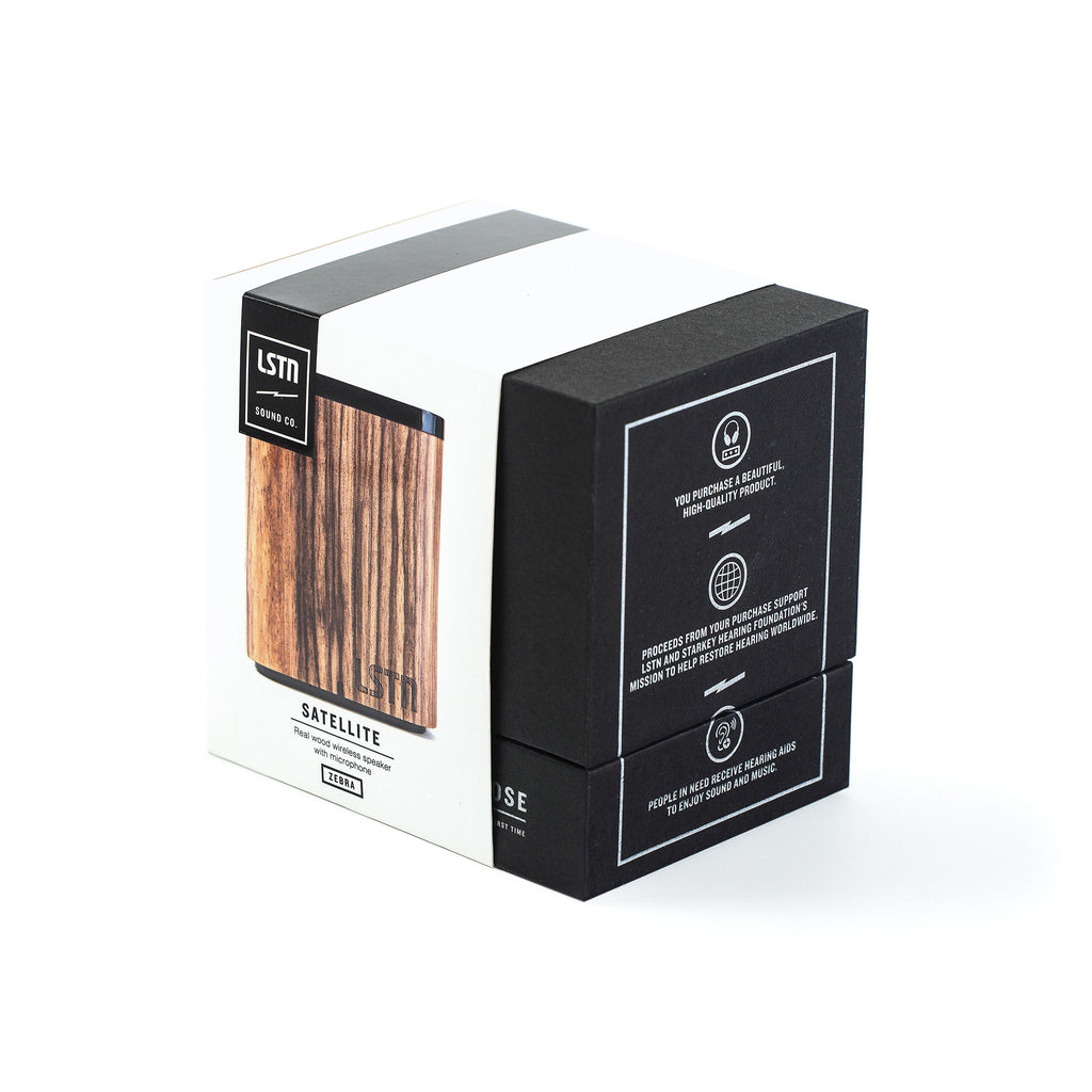 Zebra Wood Satellite 2.0 Wireless Speaker